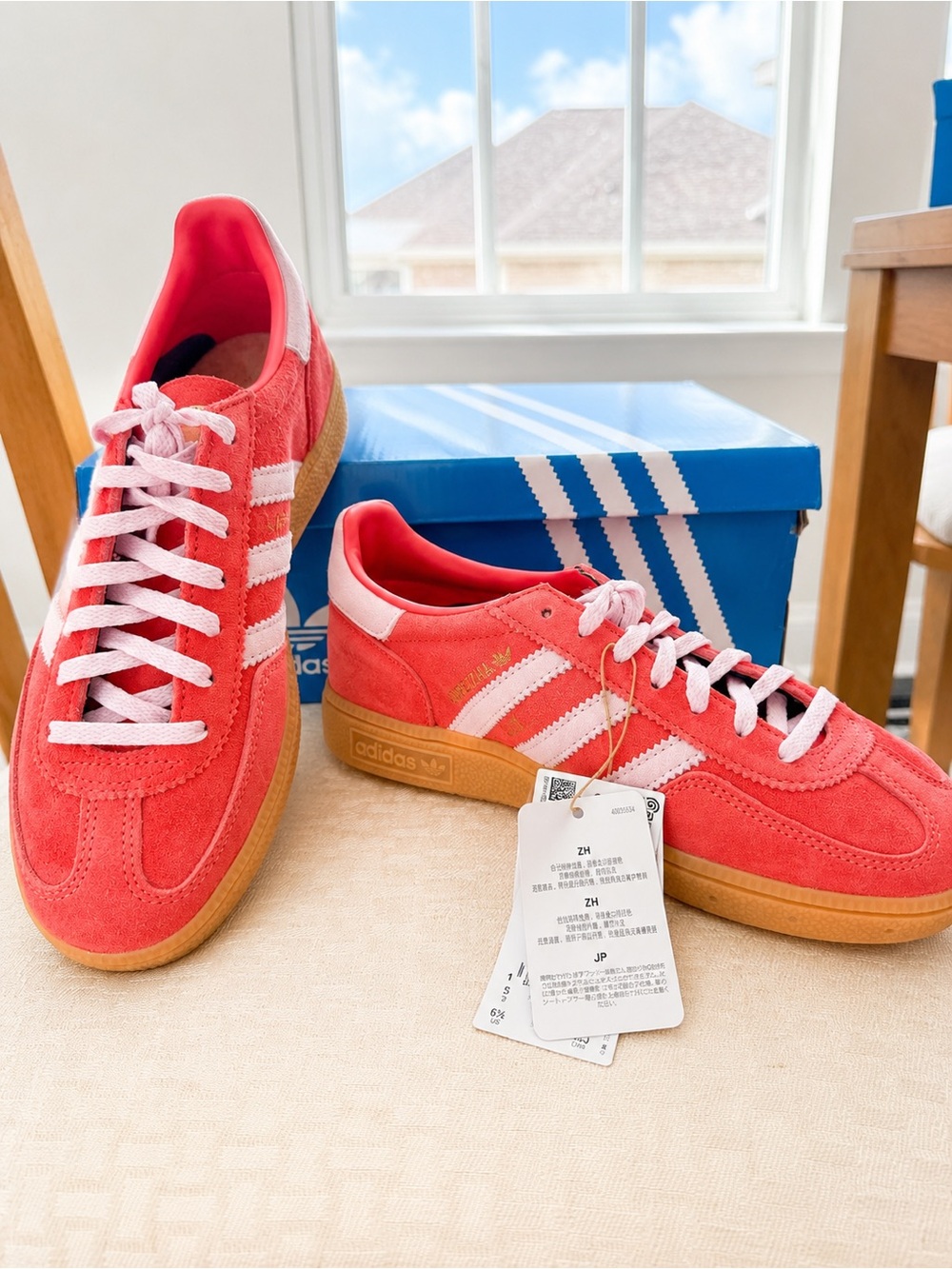 Adidas Handball Spezial Coral Pink Gum Suede Sneakers NWT